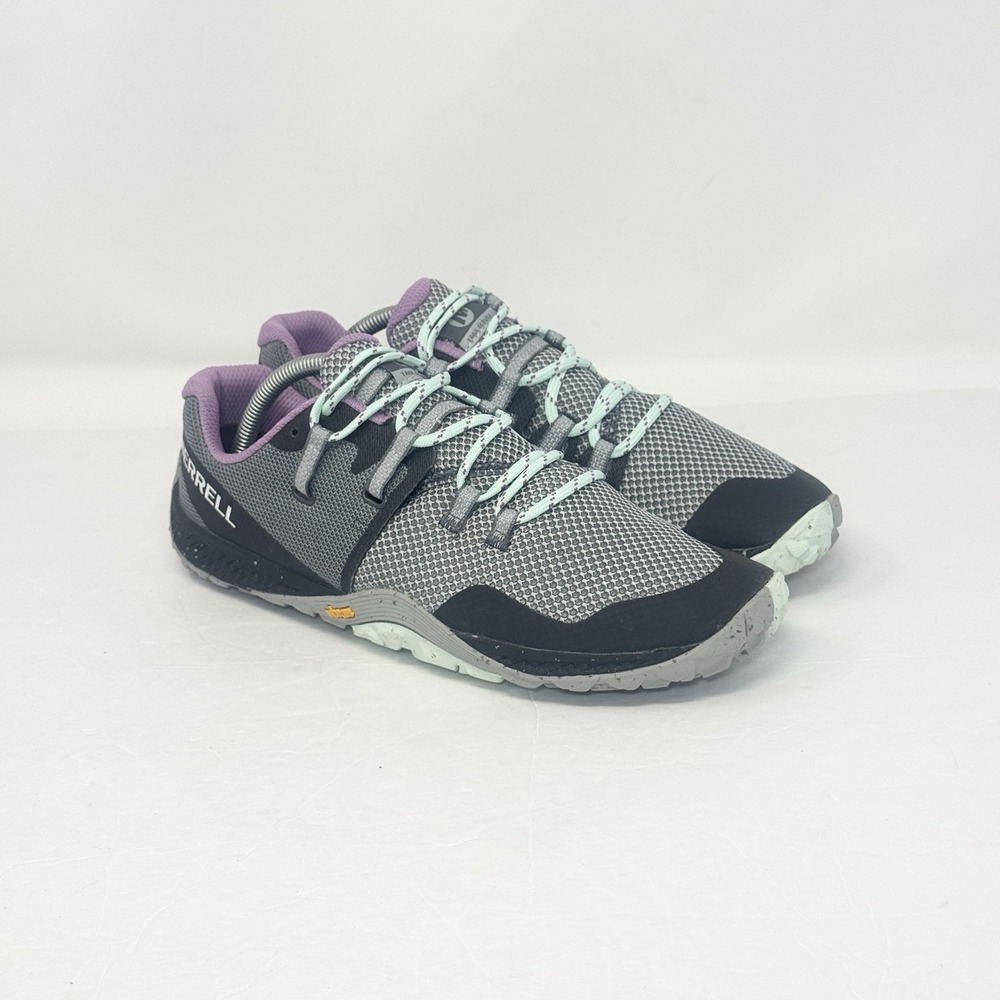 Merrell Trail Glove 6 Women's Trail Running Shoes Size 10 Gray Purple Barefoot